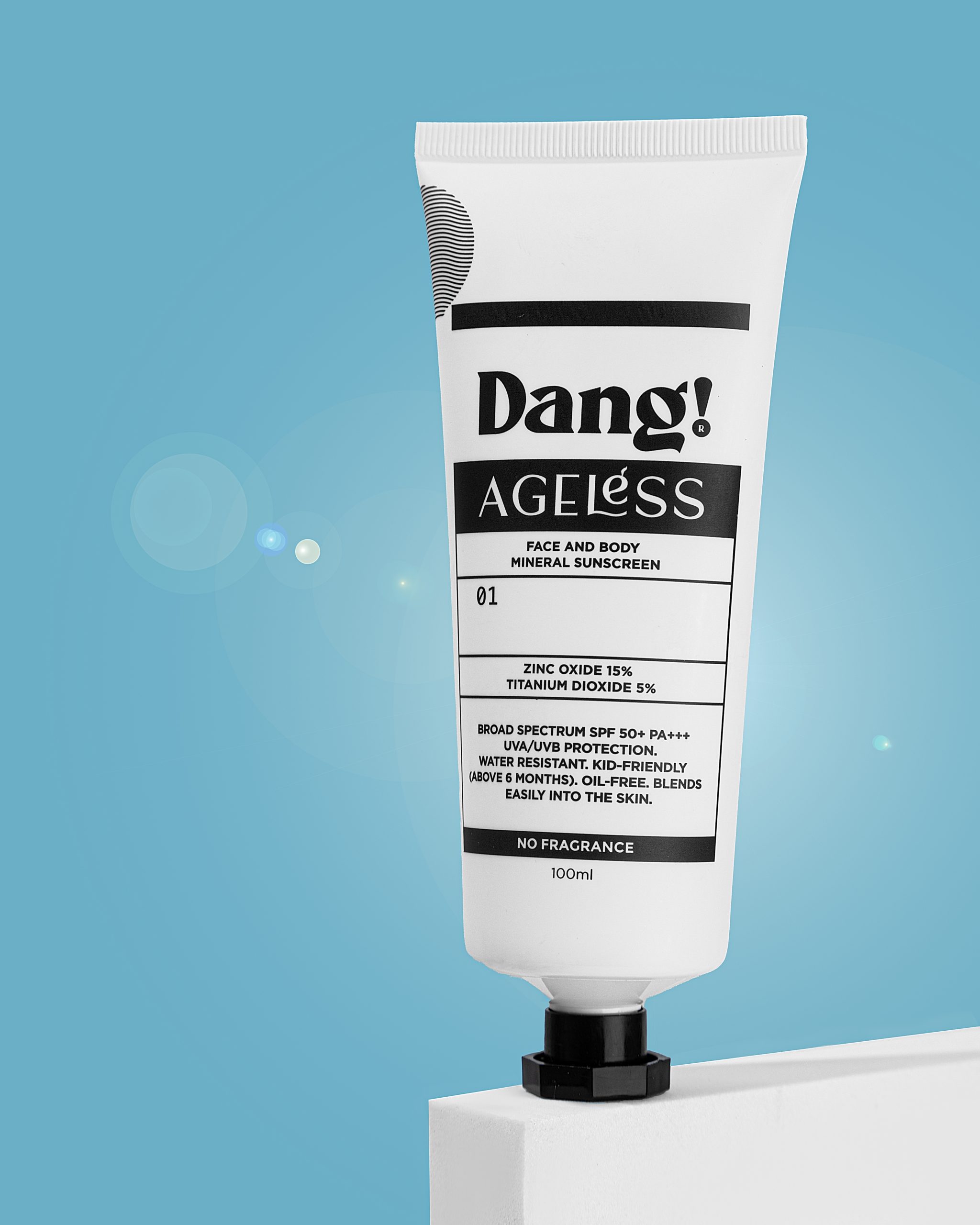 Dang! Ageless Face and Body Mineral sunscreen.